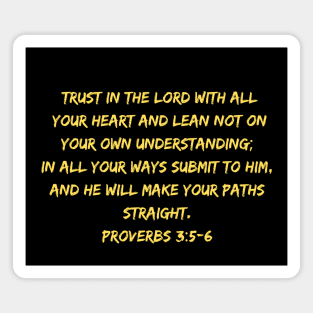 Bible Verse Proverbs 3:5-6 Magnet